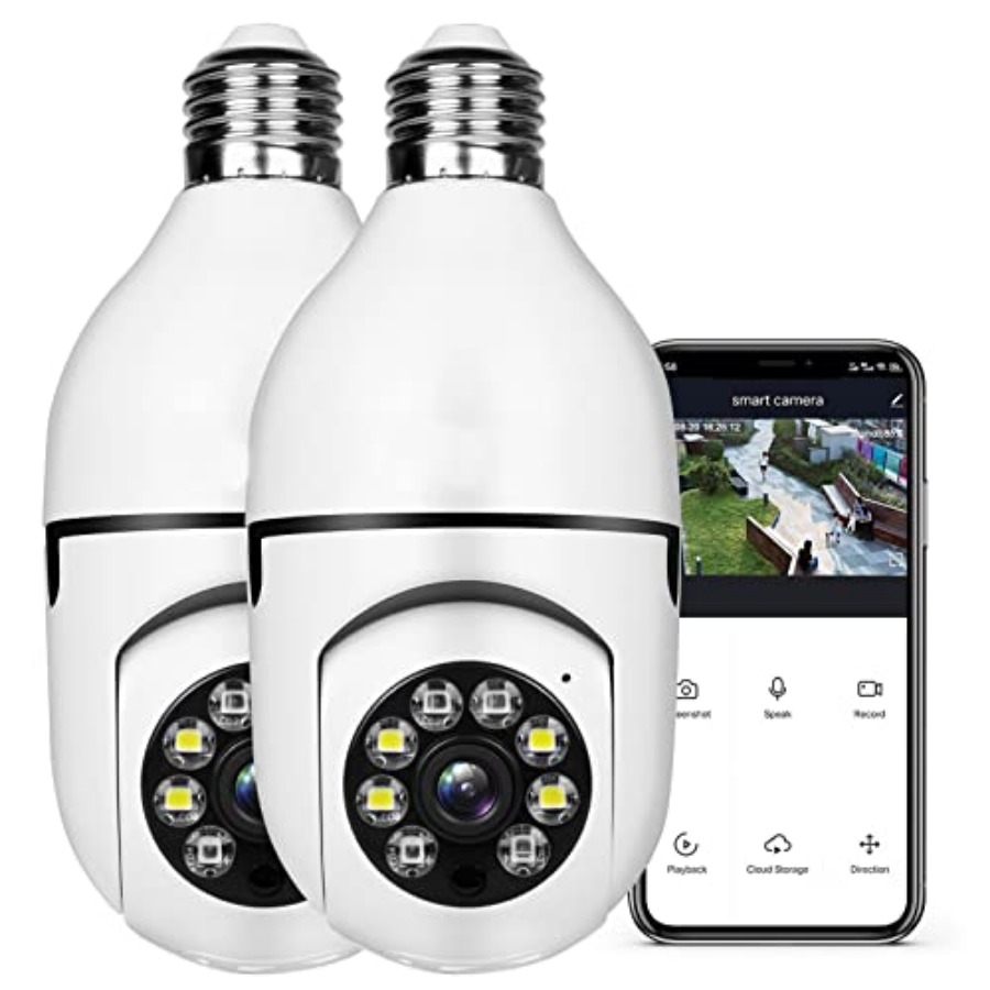 Home Security And Cameras - Light Bulb 1080P Security Wireless Camera