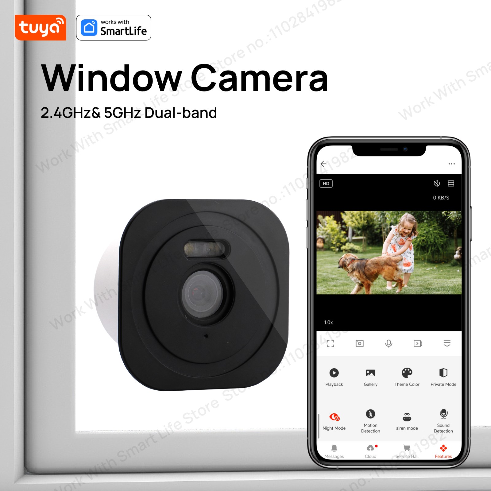 3MP 2K Tuya Window Camera,2.4G - đánh giá và giá Home Security Robot