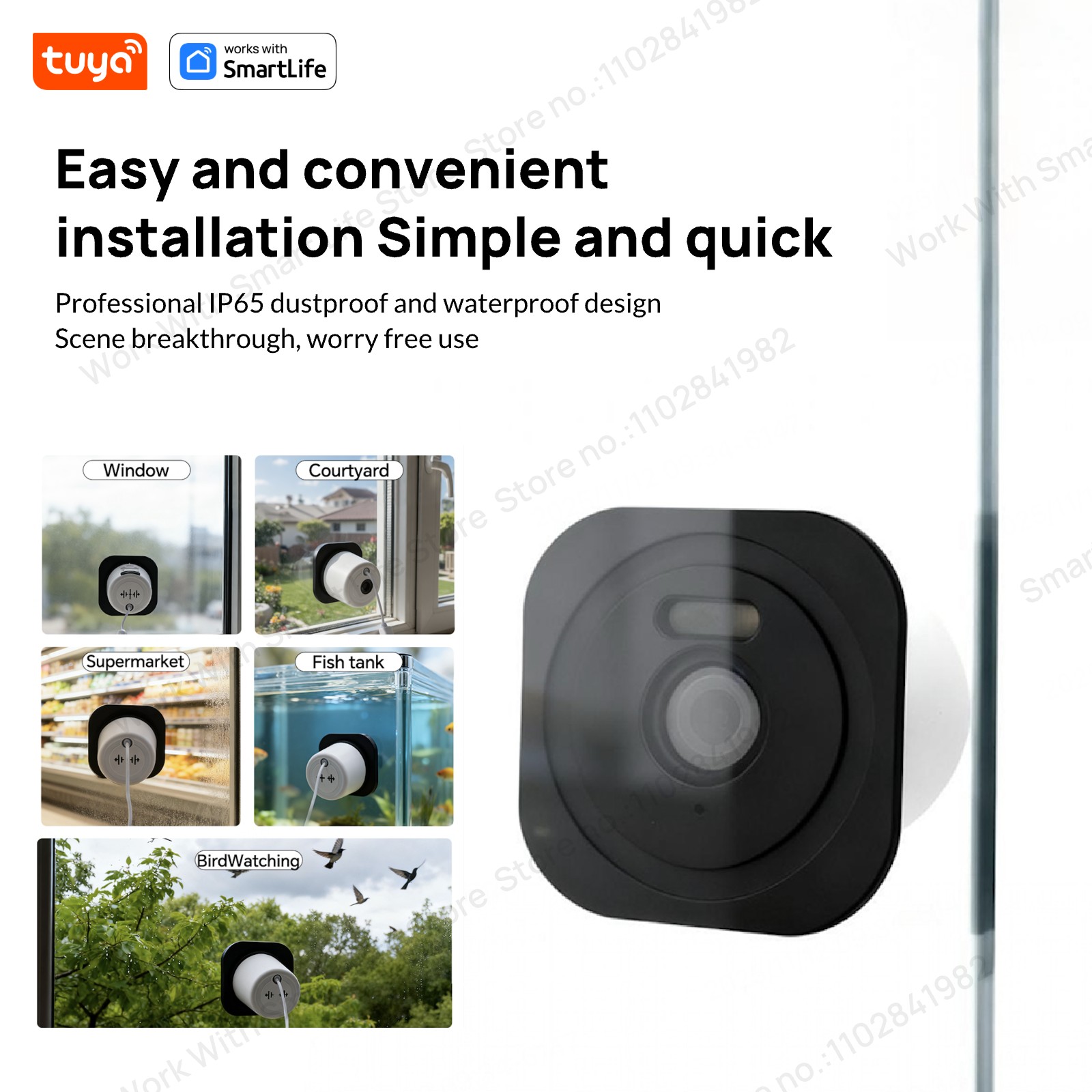 3MP 2K Tuya Window Camera,2.4G - đánh giá và giá Home Security Robot