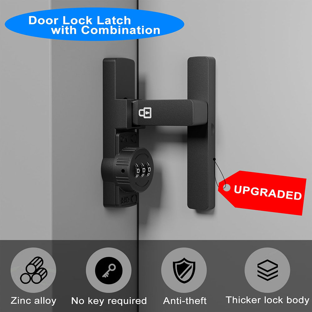 Security Barn Door Lock 3-Digi - đánh giá và giá Home Security Doors