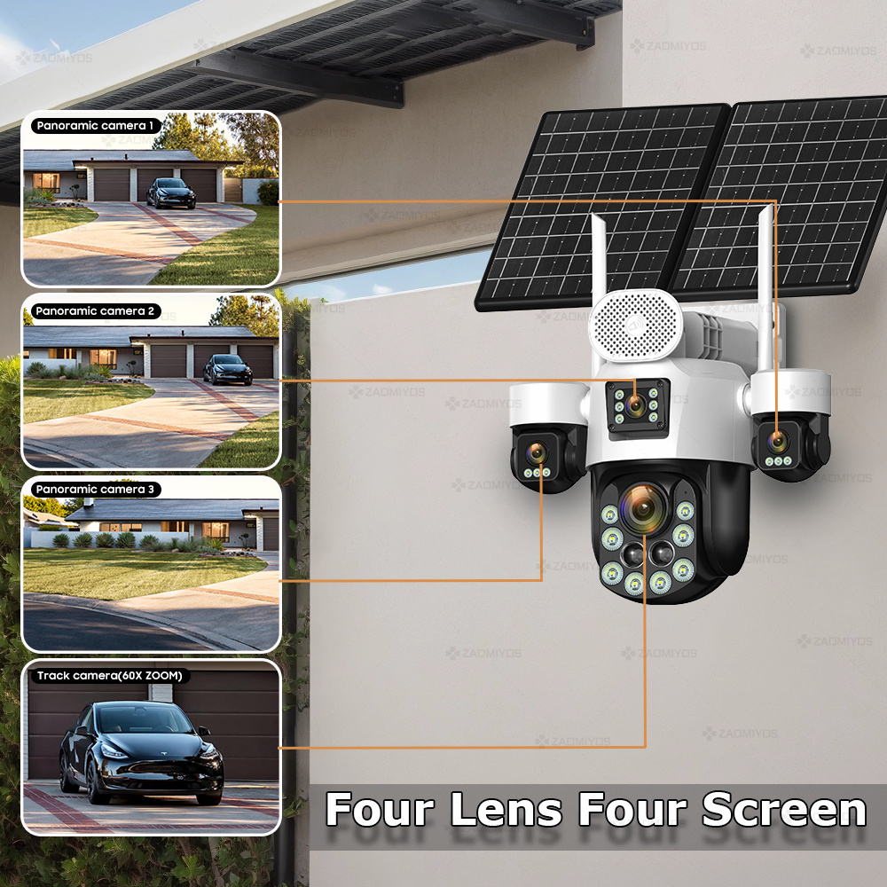4 Lens Outdoor 360° Surveillan - đánh giá và giá Home Security Services