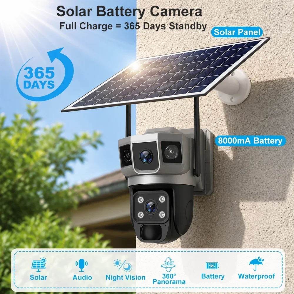 V380 4K 3 Screens 4G Camera So - đánh giá và giá Home Security Services