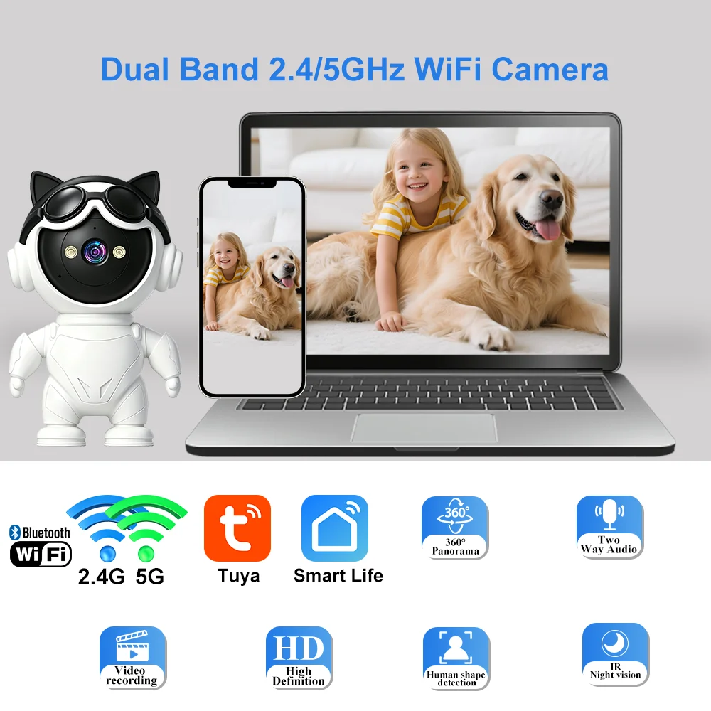 Tuya Smart Wireless IP Camera  - đánh giá và giá Home Security Robot